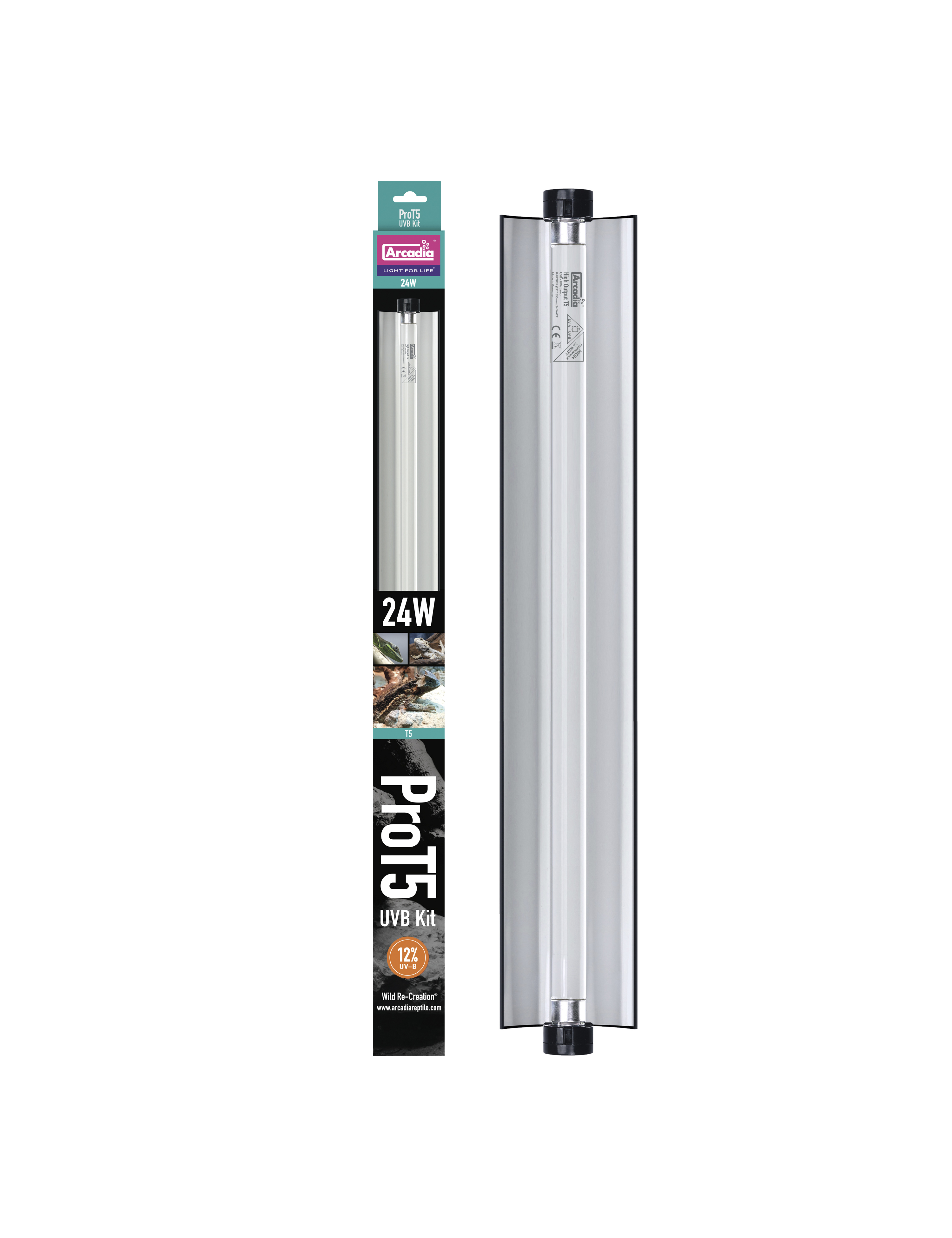 Arcadia 24W pro T5 UVB kit 12% | Plantorama