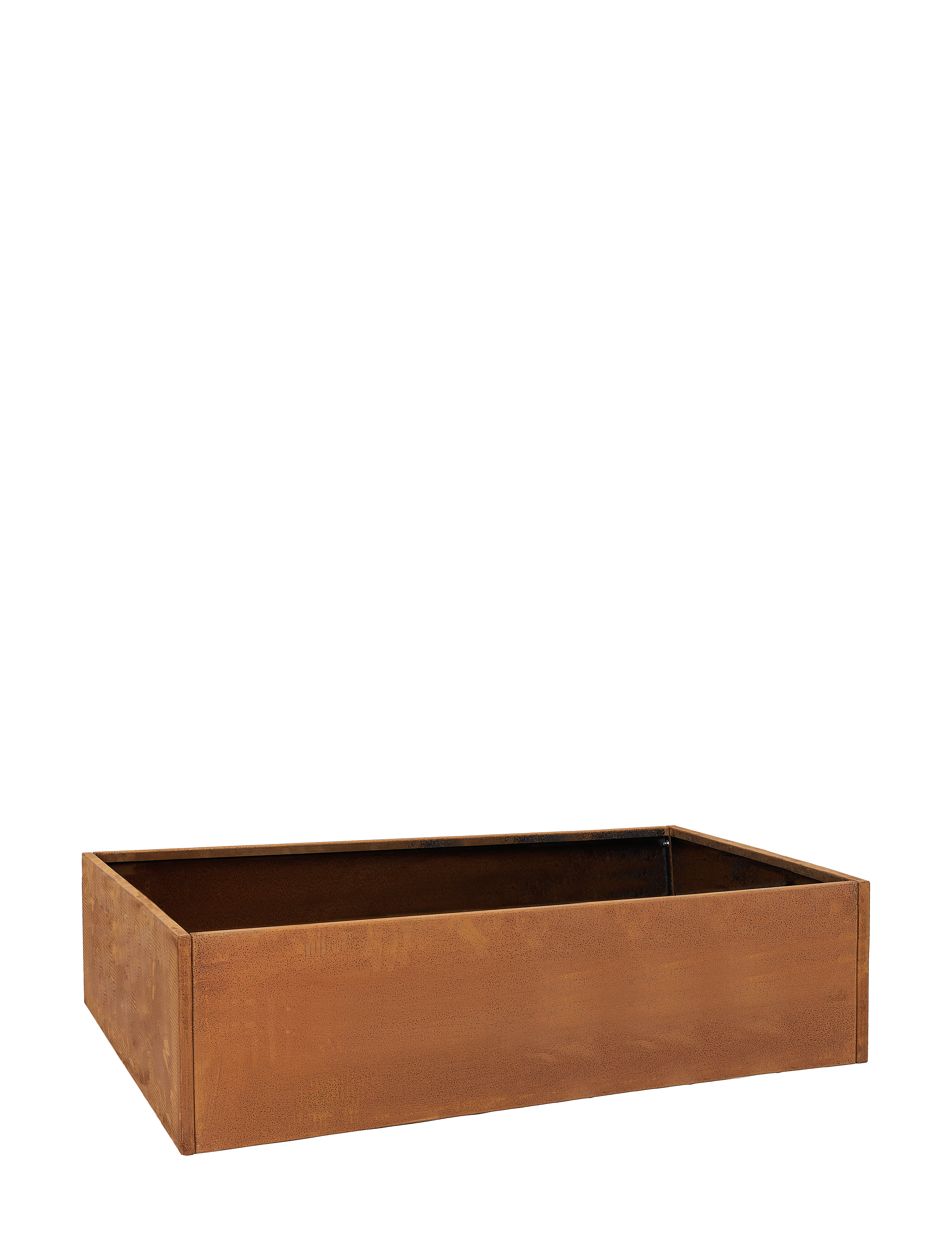 Højbed L120xB80xH35 cm i rustfarvet Corten stål | Plantorama