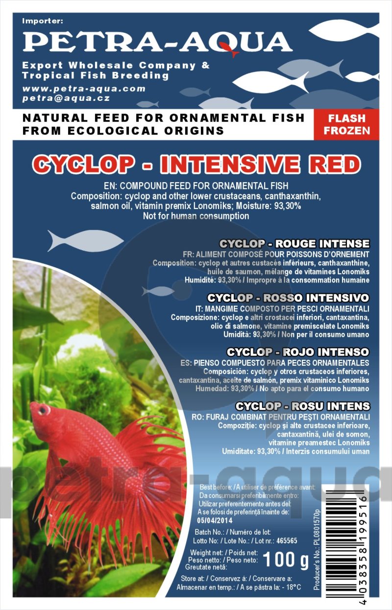 Frostfoder Cyclops Intensive Red 100 g | Plantorama