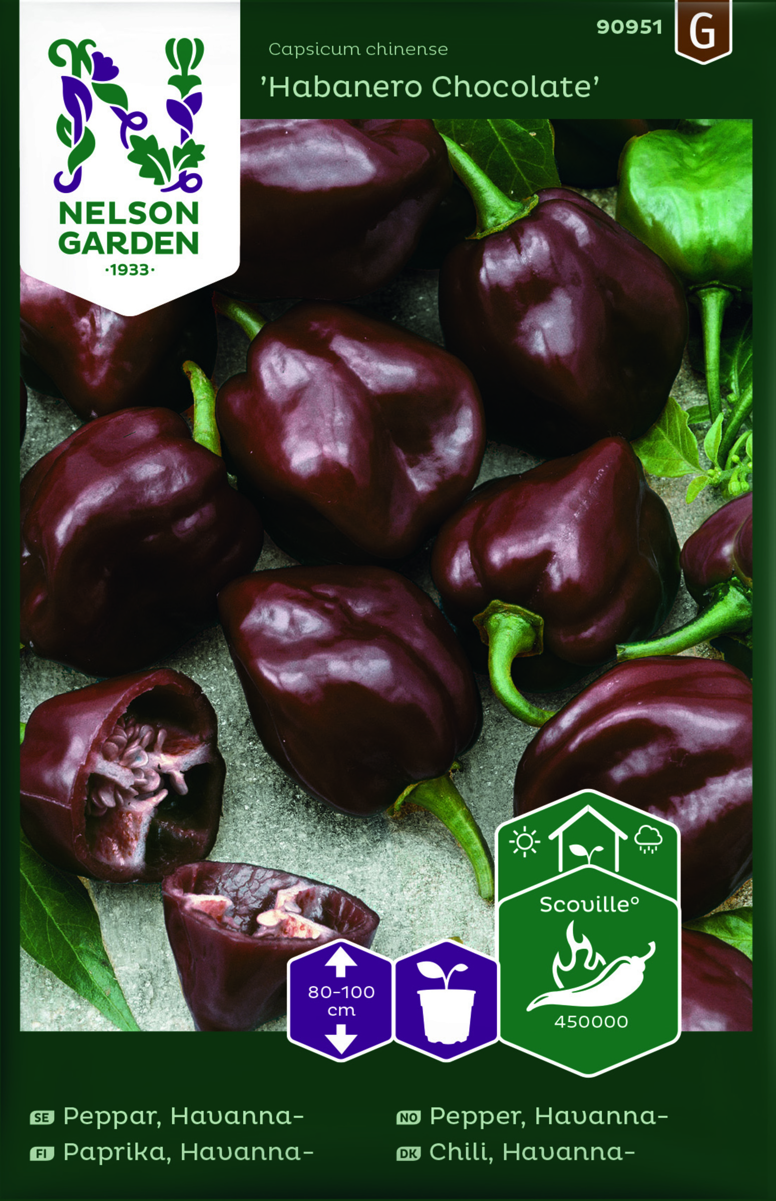 Chocolate Habanero zaden | Pepers | 10 zaden | Moestuin